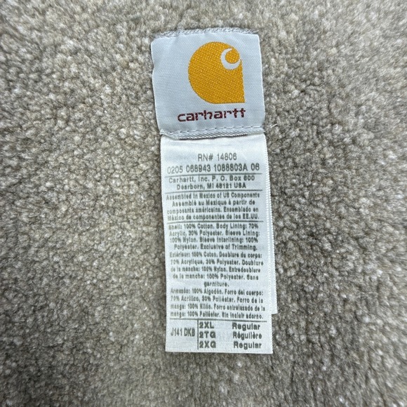 Carhartt Sierra Jacket Sherpa Lined Mens 2XL J141 DKB Dark Brown - Picture 4 of 11